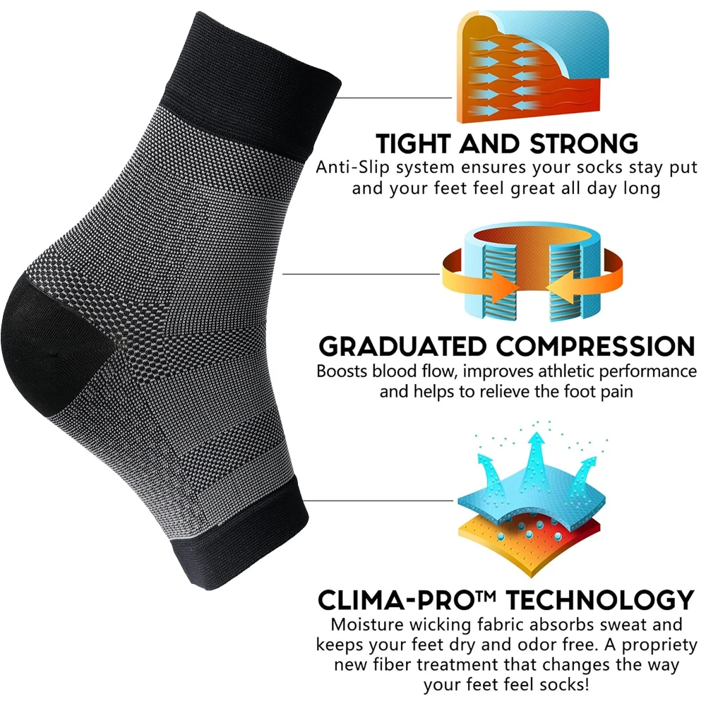 1Pair Open Toe Compression Soc - Ankle Brace Sock recension och pris