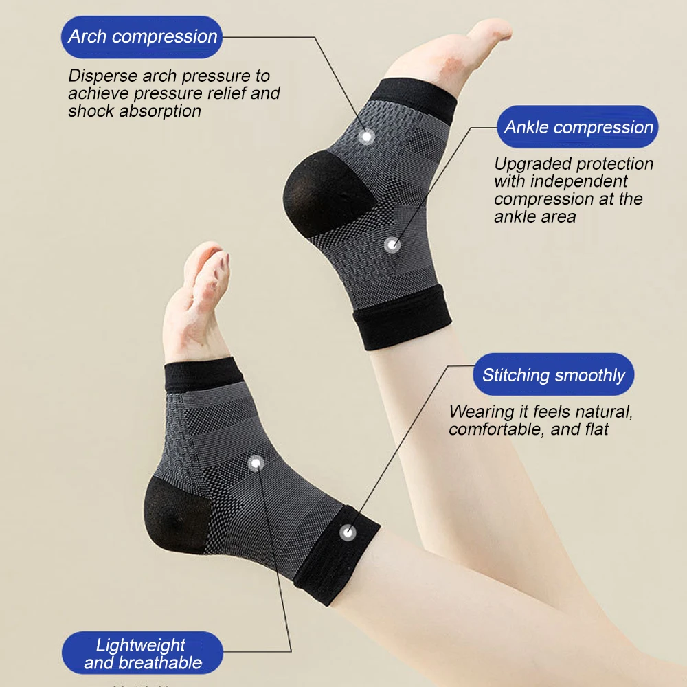 1Pair Open Toe Compression Soc - Ankle Brace Sock recension och pris