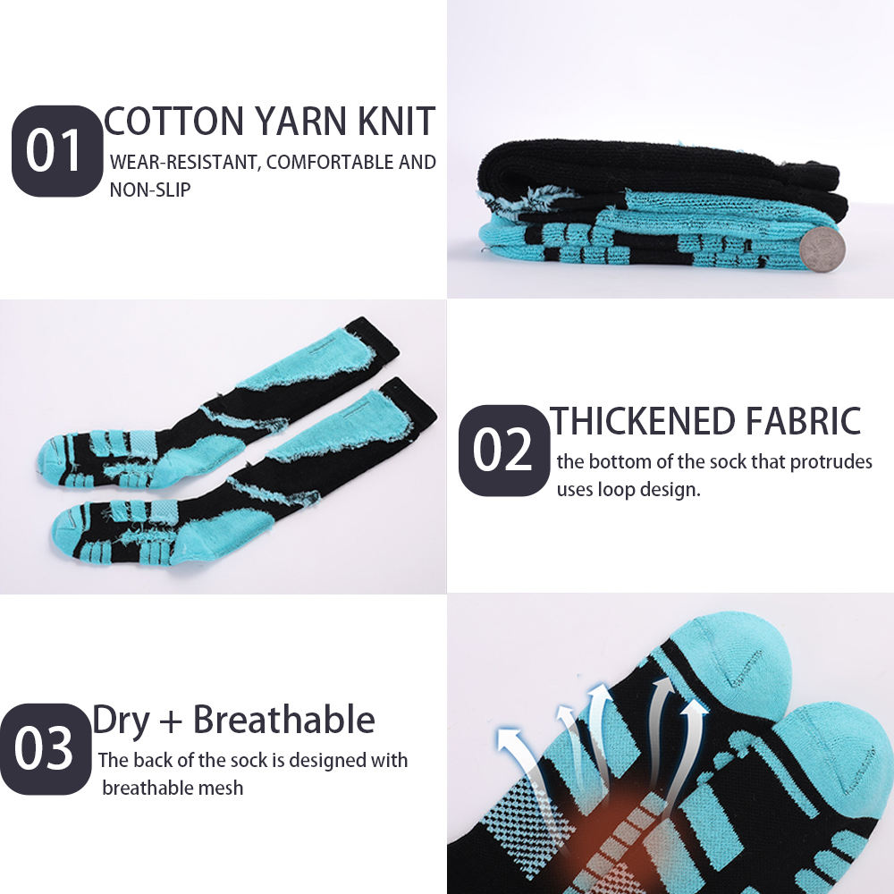 L●Mirror 2 Pairs Knee High Ski - Thermal Sock Winter recension och pris