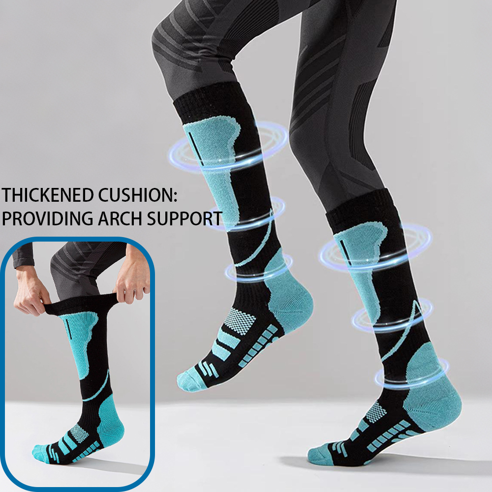 L●Mirror 2 Pairs Knee High Ski - Thermal Sock Winter recension och pris