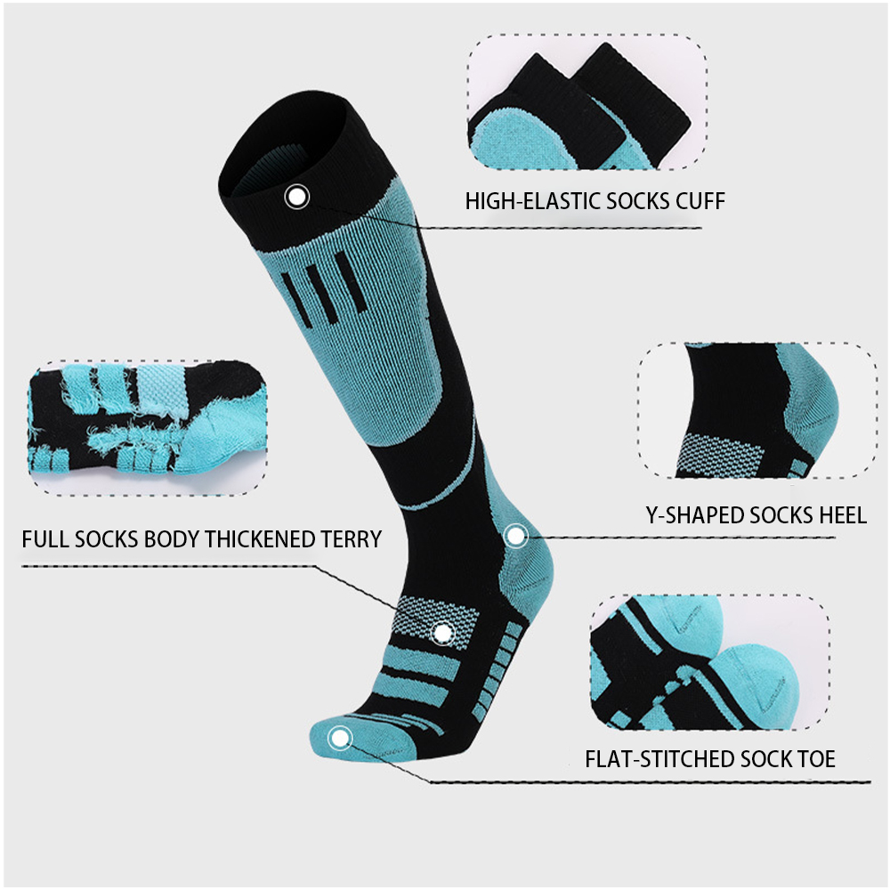 L●Mirror 2 Pairs Knee High Ski - Thermal Sock Winter recension och pris